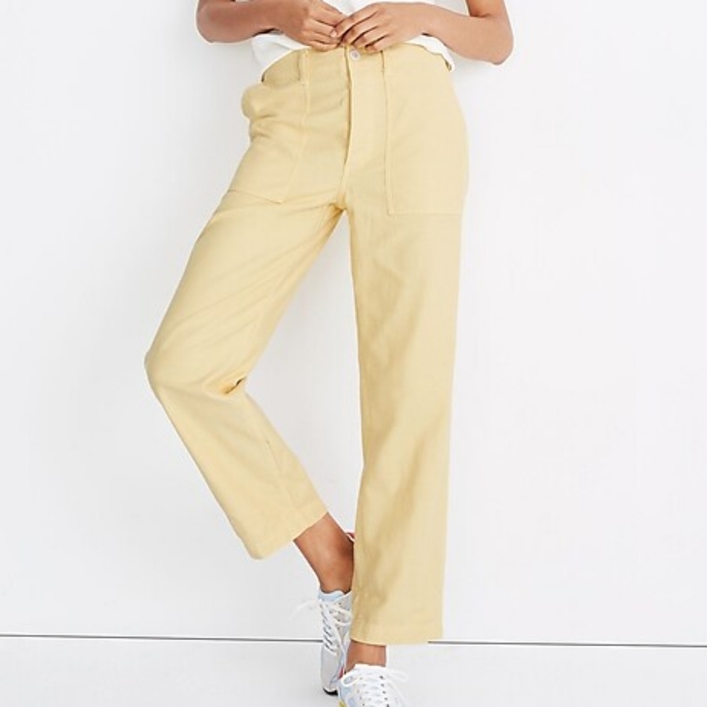 Madewell Yellow Griff Fatigue Women's Straight Leg Pants | Size 27
